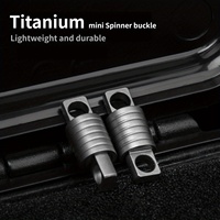 Titanium Mini Spinner Buckle Mini Titanium Keychain Small Keyring Connect Accessories Titanium Alloy Waist Buckle Outdoor Tool