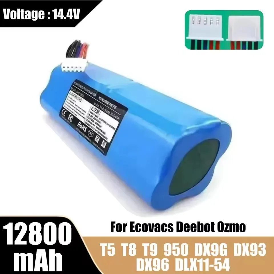 2026 12800mAh Battery Replacement For ecovacs T5 T8 T9 T10 T20 DLX11 DLX13 DLN12 X1 X1omni X1 Deebot Ozmo Sweeping robot battery