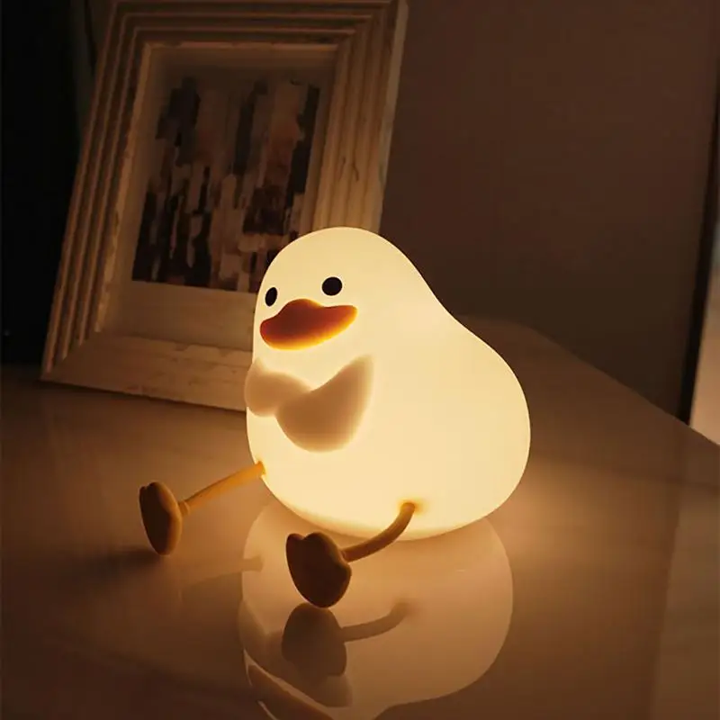 

Duck Lamp Cute Kids Night Light For Nursery Multi Color Table Lamp Bedside Lamp Duck Touch Night Light With Timer For