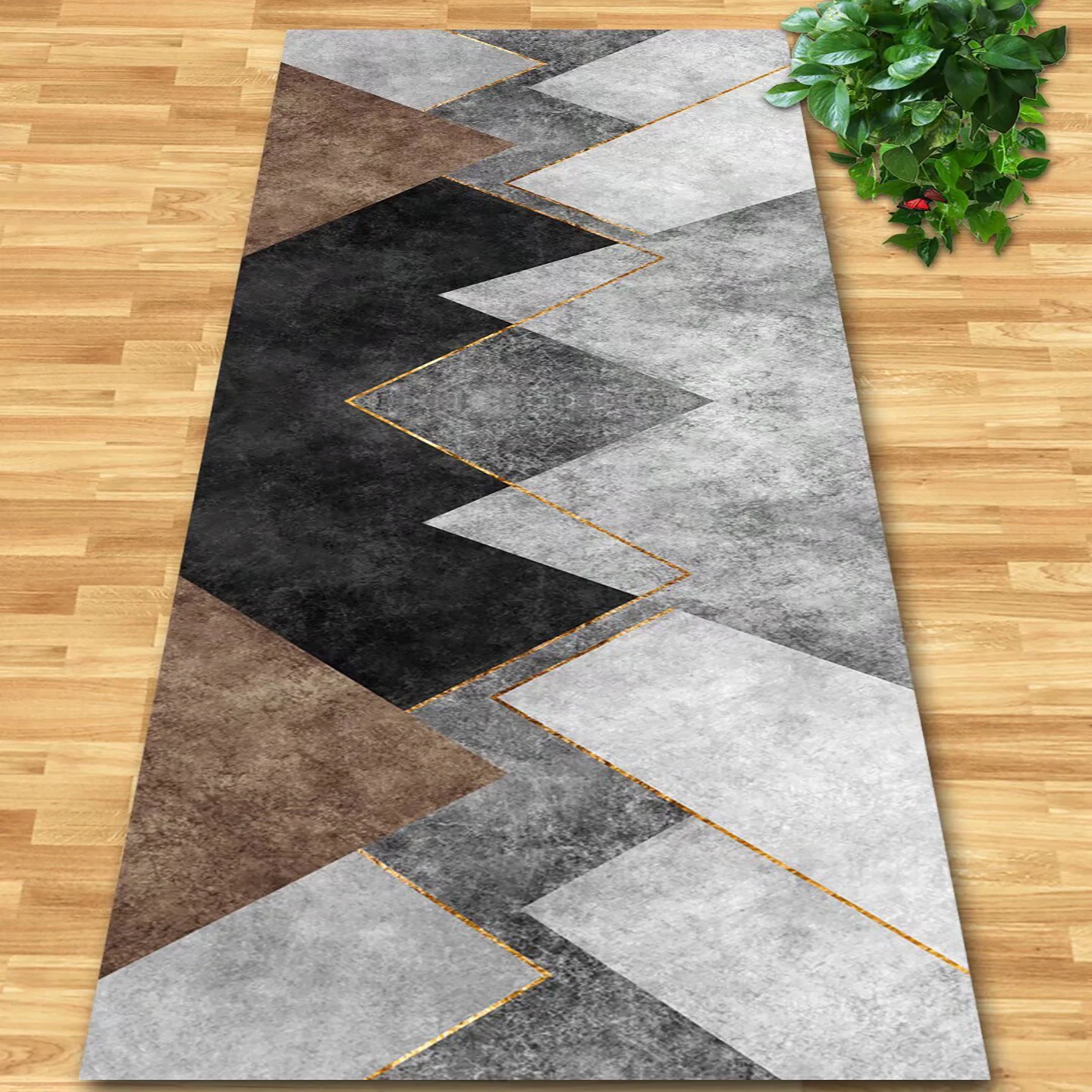 

Modern Luxury Aisle Walkway Carpet Runner Hall Passageway Home Large Rugs Non-slip Kitchen Aisle Mat Bedroom Decora Floor Mats