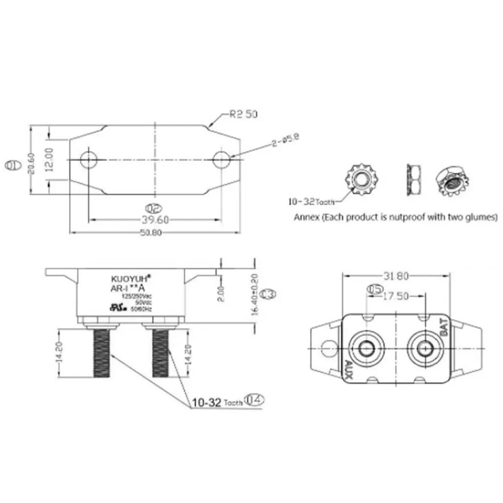 12V przerywacz i pokrywa podwójna bateria bezpiecznik automatyczny Reset samochodu zabezpieczenie nadprądowe Protector zabezpieczenie przed