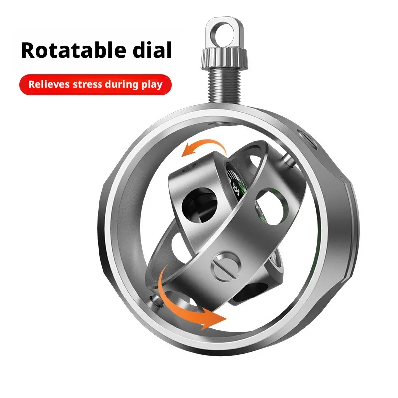 Outdoor Compass Shape Fidget Spinner Handheld Rotating Metal Toy Stress Relief Desktop Decor Fidget Toy