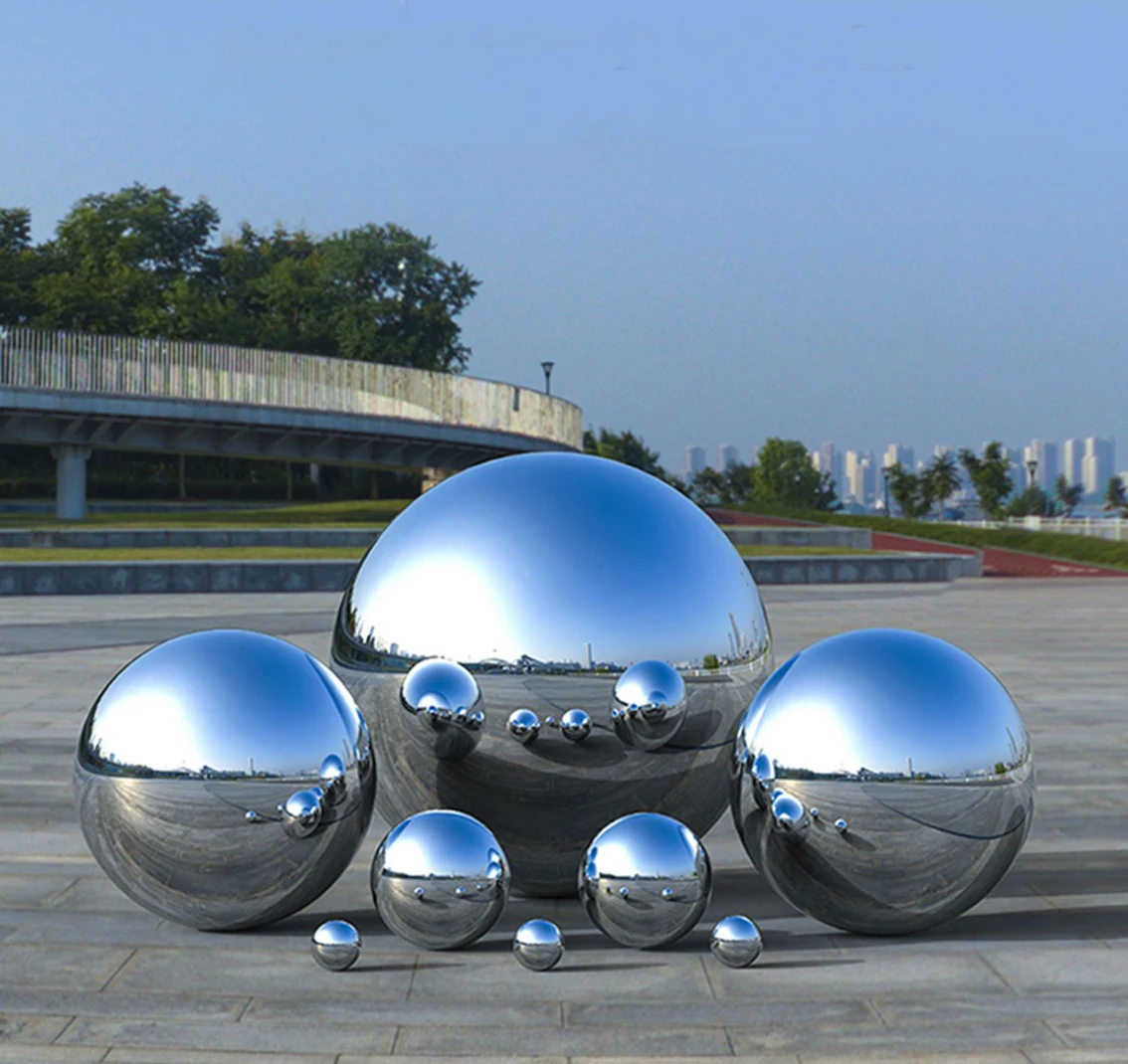 1Pcs Hollow Ball Dia 25~200mm 2mm Thick 304 stainless Steel Ball Party Mirror Metal Ball Sphere Home Garden Decoration