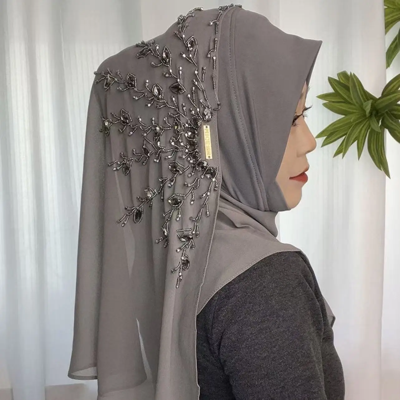 

Abaya Hijab Muslim Women Shawl Lace Headscarf Luxury Tassels Scarf Malaysia Prayer Kufi Islam Saudi Arabia Turban 05509