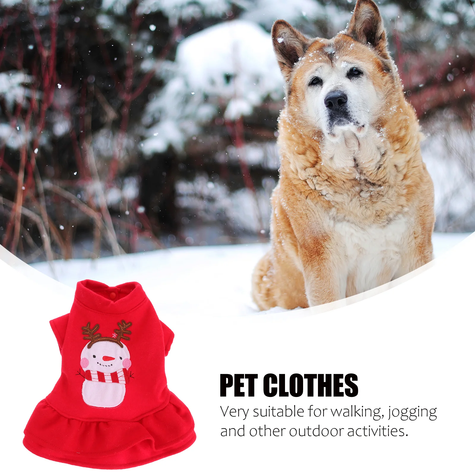 

Dog Skirt Christmas Snowman Stylish Puppy Clothes Pet Clothes Comfortable Outdoor Supplies Dog Skirt Pet Shirts