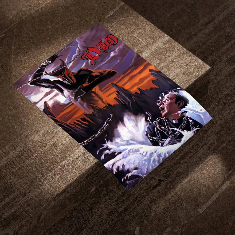 ملصق Holy Diver D-Dio ملصق فني ذاتي اللصق مقاوم للماء لغرفة المقهى والبار