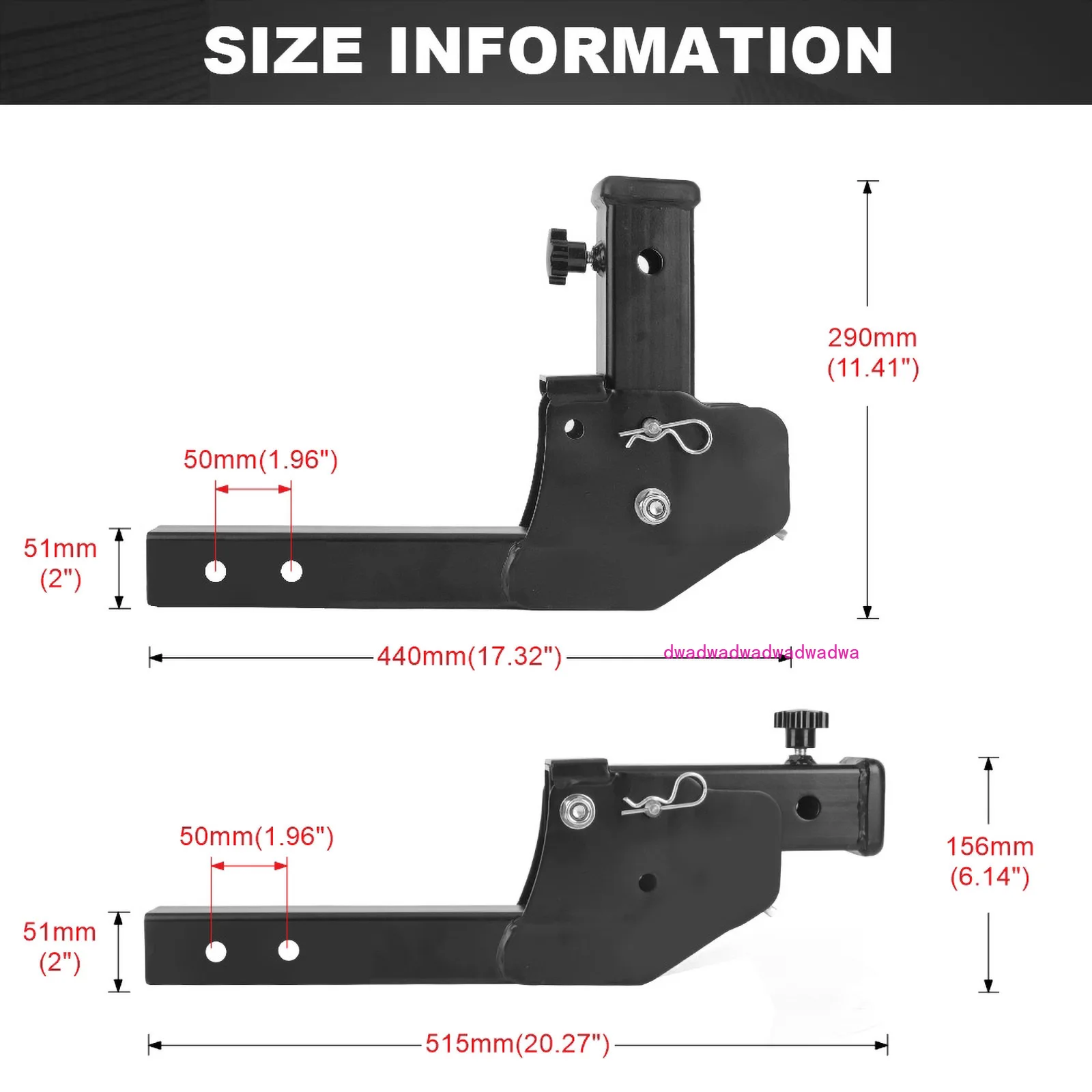 Trailer Hitch Riser for 2