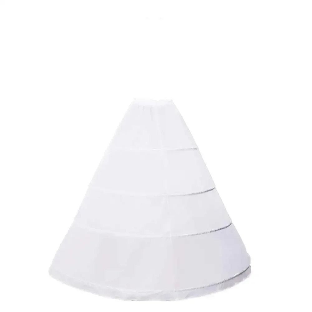 Inform Newly Design Women's 4-Hoop A-Line Floor Length Wedding Ball Gown Petticoat Underskirt Crinoline 2024