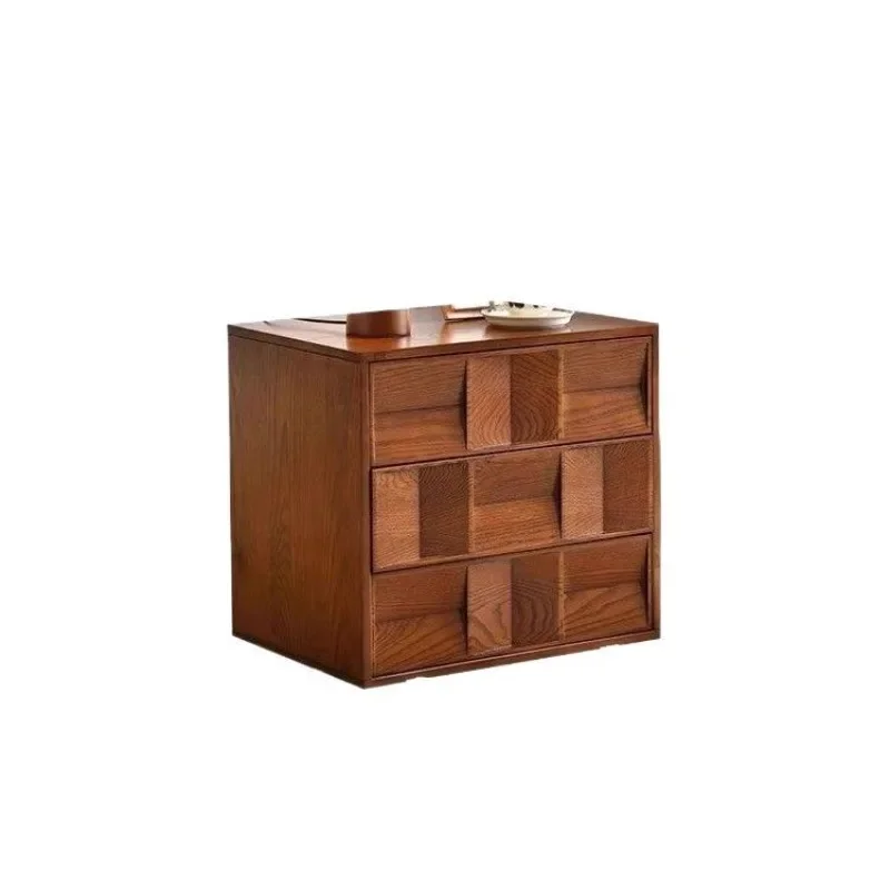 medieval solid wood combined cabinet, household creative module listening cabinet, living room ash wood TV cabinet