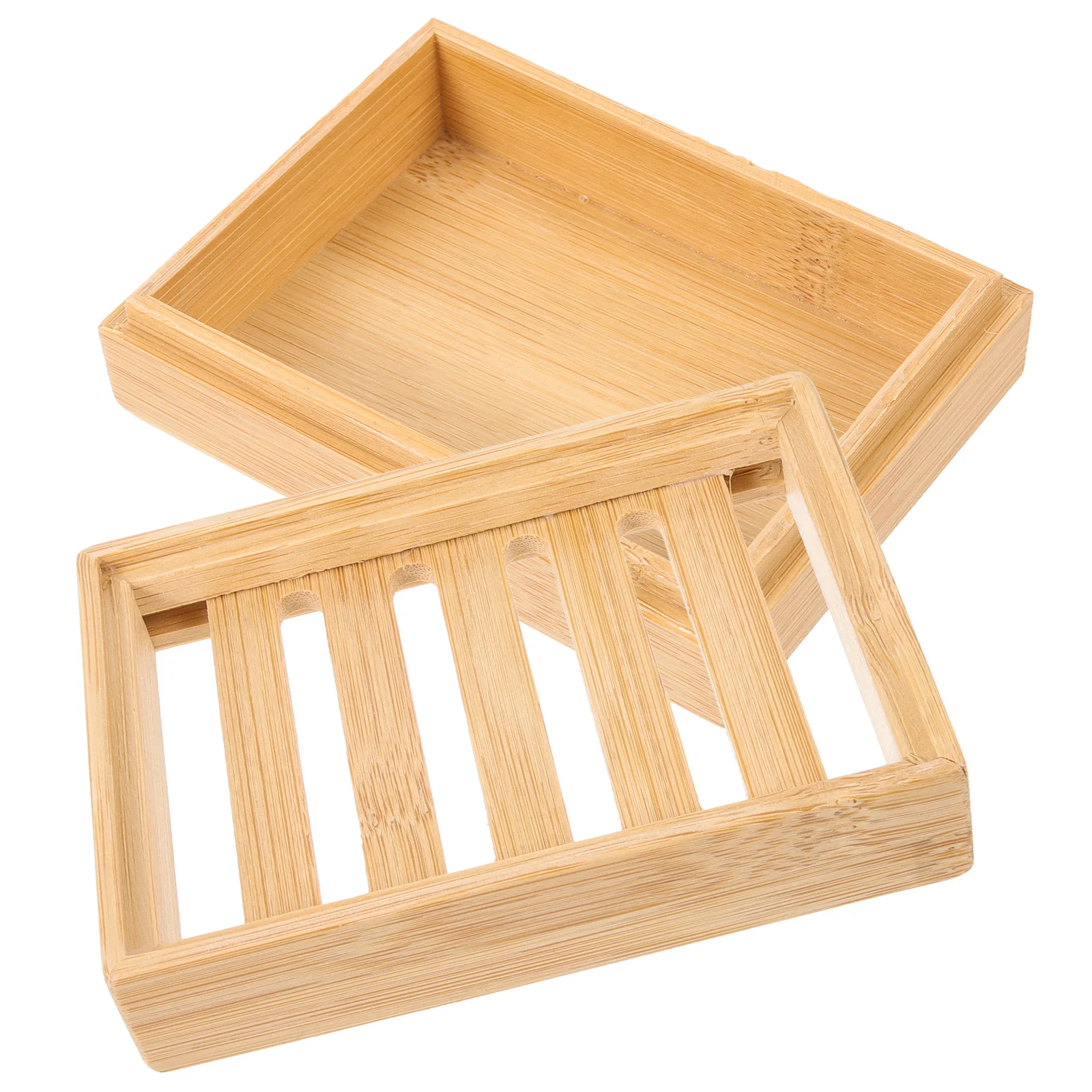 Bamboo Vintage Soap Dish Holder Sink Tray Container Laundry Storage Rack Wooden for Bathroom Case