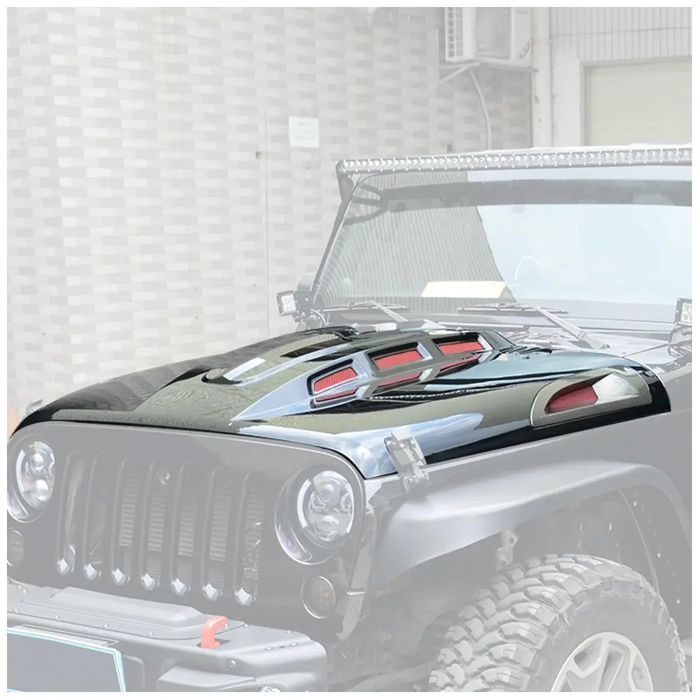 NEWWIND  Engine Hoods Protecter Avenger Style Heat Dispersion    Cover For Car Jeep Wrangler  Auto Decoration