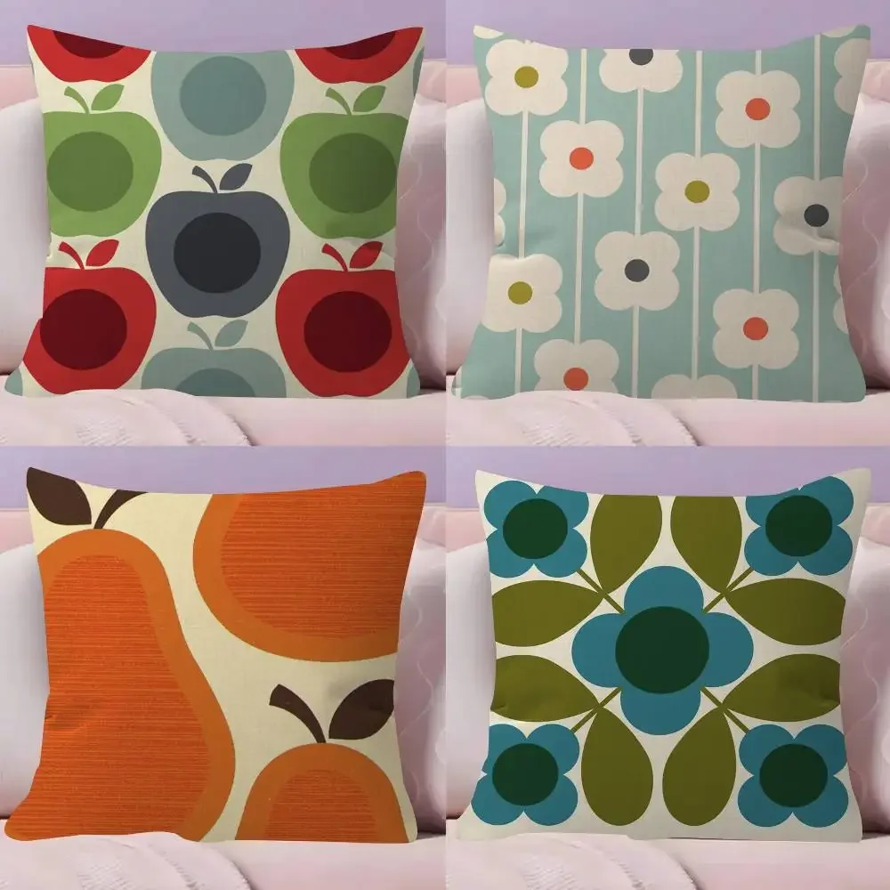 classic brand O-o-orla Kiely Double-sided Printed pillow cover Short plush Suitable living rooms bedrooms throw cushion cover