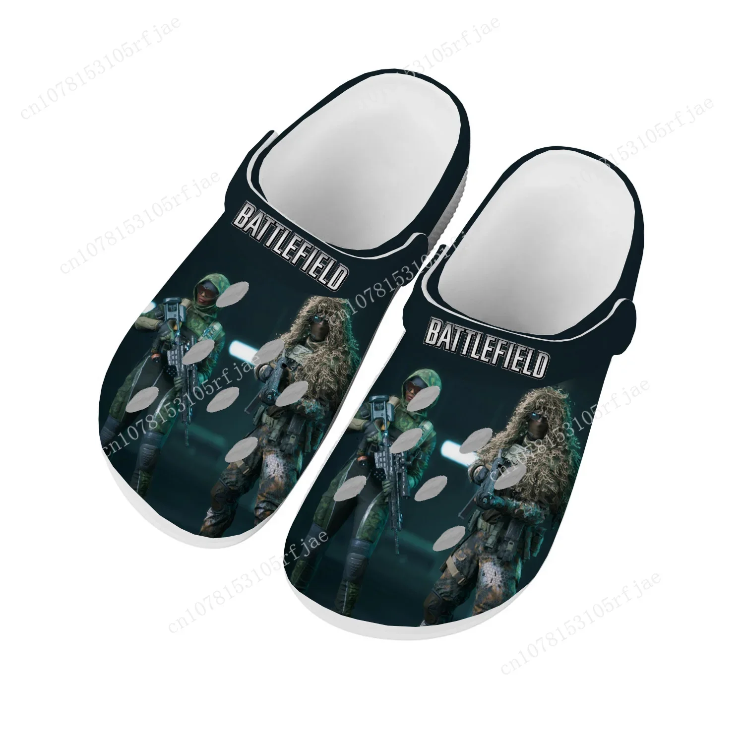 

Battlefield Home Clogs Hot Cartoon Game Mens Womens Teenager Custom Fashion Built Water Shoes Garden Beach Hole Slippers Sandals