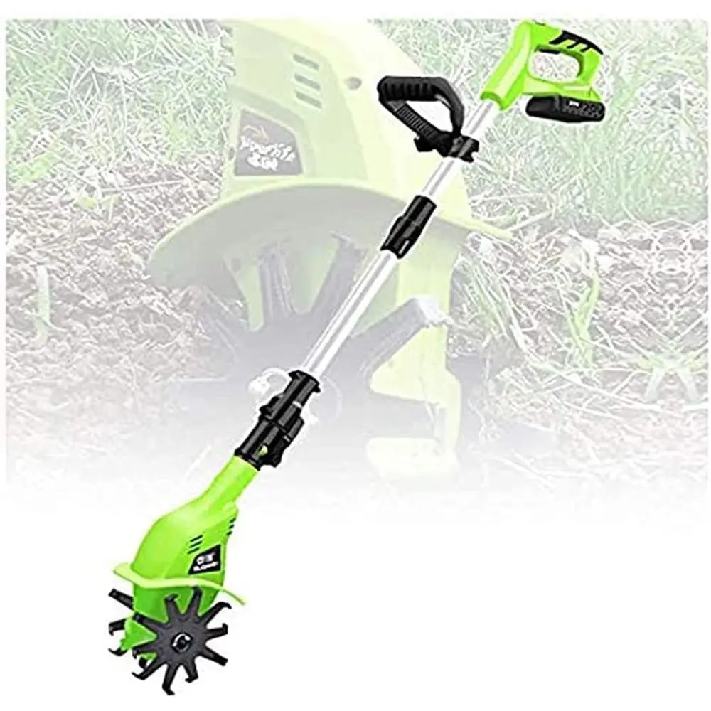 

20V Cordless Garden Tiller with Adjustable Handle for Compact Soil and Lawn Care