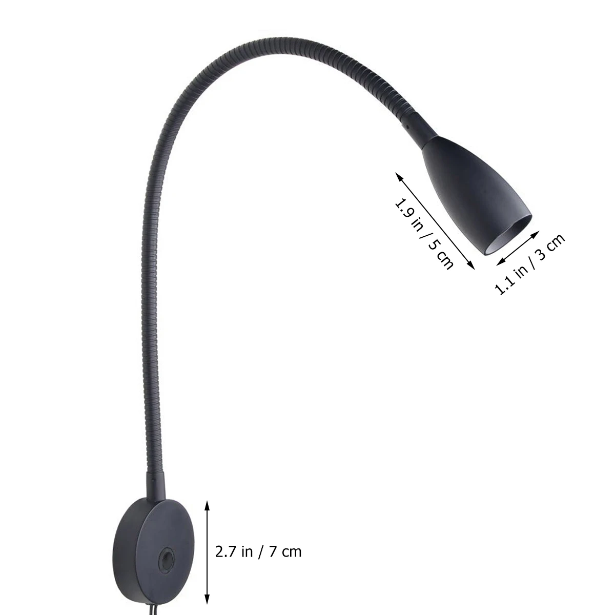 

Modern Wall Lamp 3W Led Hose Spotlight Reading Light Black Bright White Light Durable Eye-Caring For Home Office Hotel Bookshelf