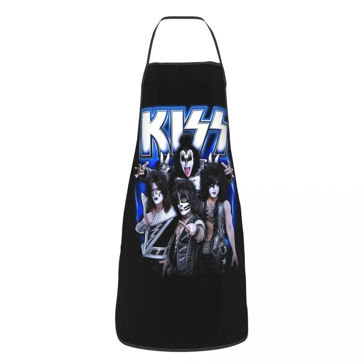 Custom K-Kisses Heavy Metal Music Aprons for Men Women Adult Unisex Kitchen Chef Bib Tablier Cuisine Cooking Baking Painting