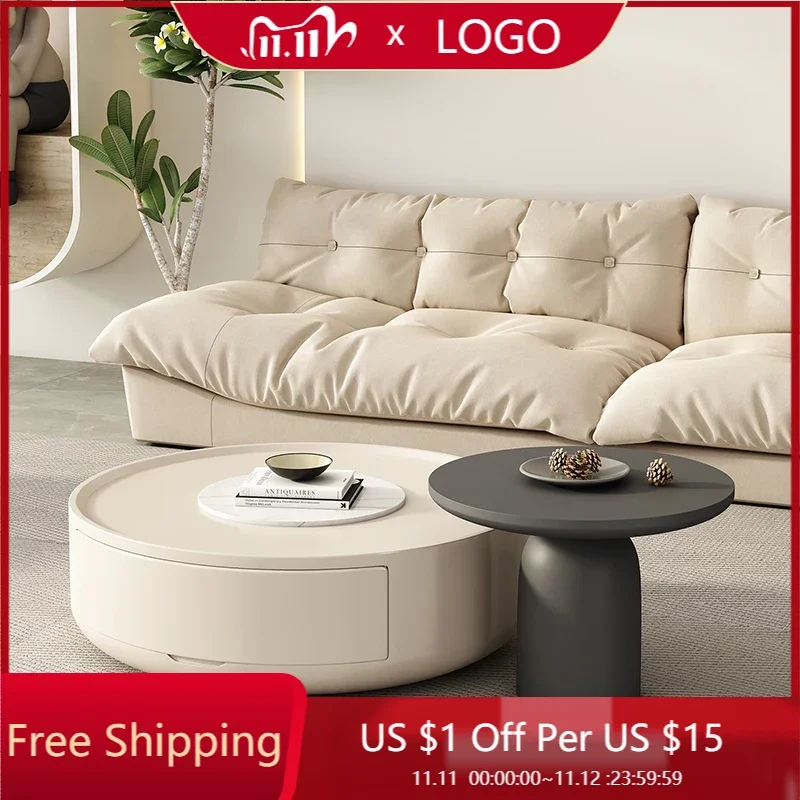 

Neat White Coffee Table Desk Elegant Vanity Modern Round Design Coffee Tables Design Tavolino Da Salotto Furniture Living Room