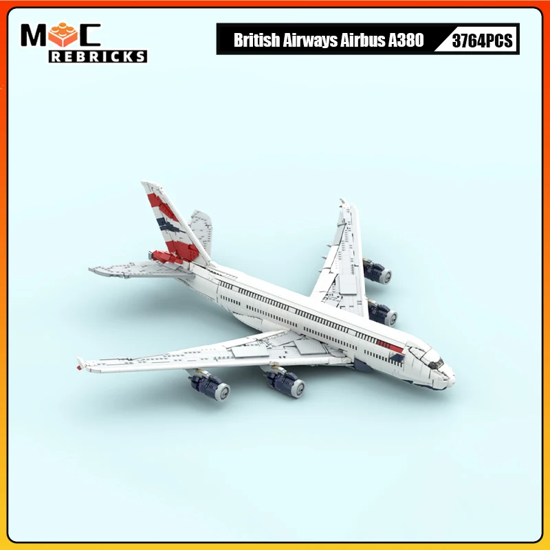 

3762PCS Creative Plane Emirates A380 Aircraft Building Blocks Model MOC Airliner Plane Assemble Bricks Toys Kits Gift For Childr