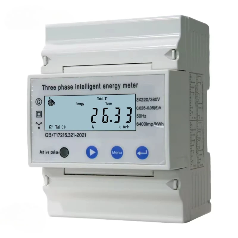 Three-Phase Energy Meter Solar PV Home Use Energy Storage Smart Monitoring High Precision Smart Electricity Meter
