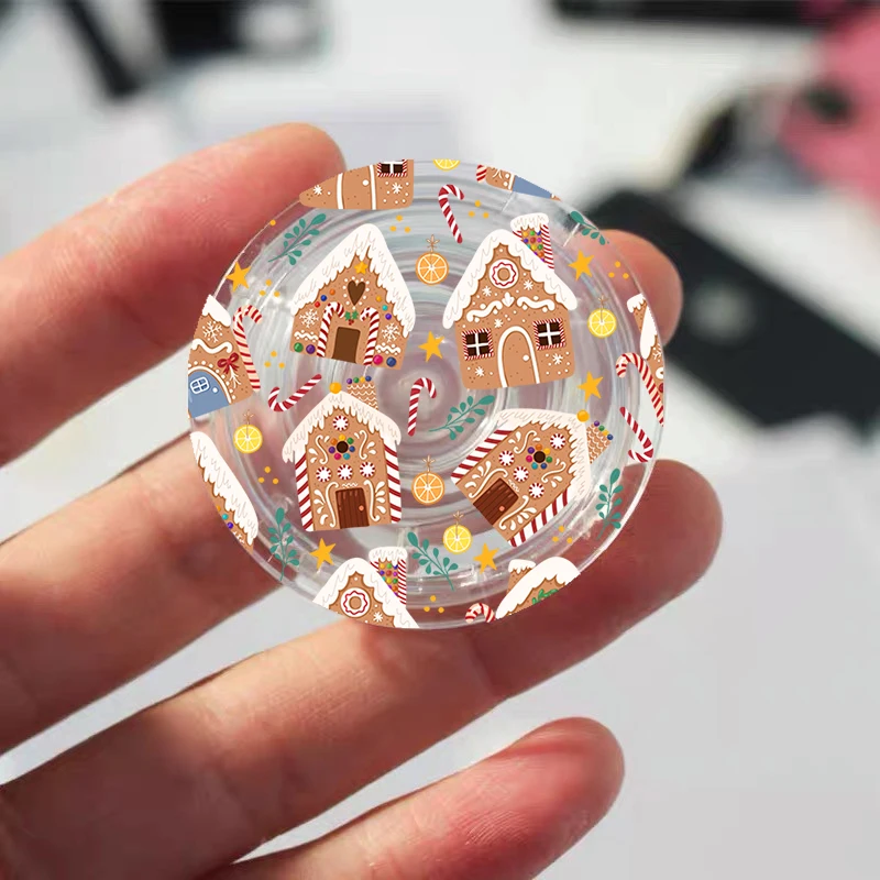 Hot Cartoon New Year Christmas Creative Santa Folding Mobile Phone Grip Stand Holder For iPhone 17 Samsung Clear Griptok Bracket - náhled 5