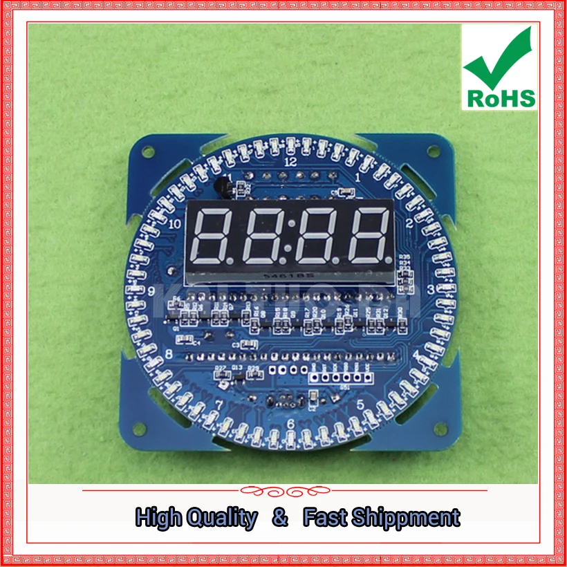 

Вращающийся светодиодный дисплей, креативные электронные часы, DIY DS1302, электронные часы, будильник, будильник, 0,15 кг