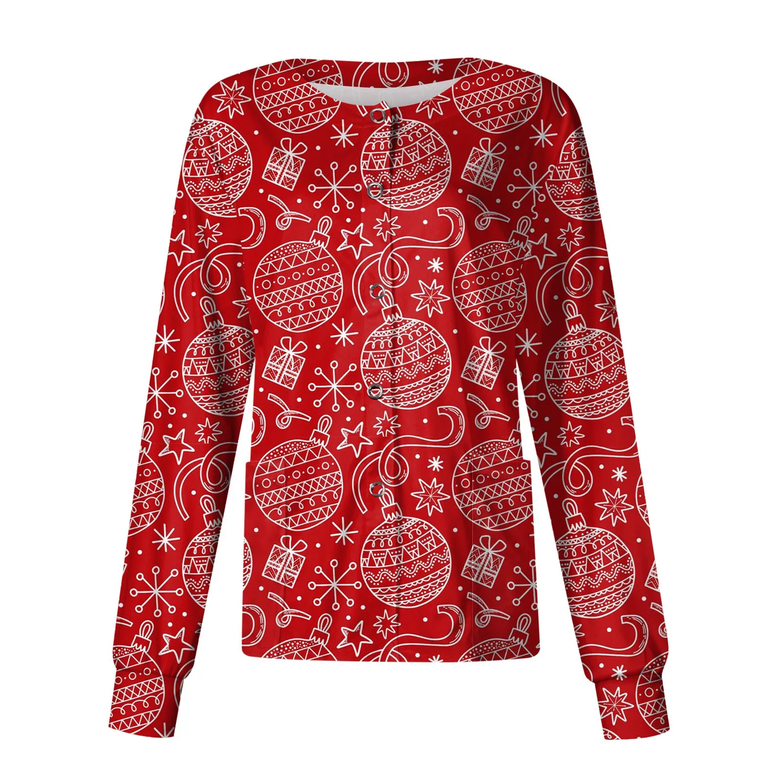 

Женский однобортный Кардиган с длинным рукавом и карманами