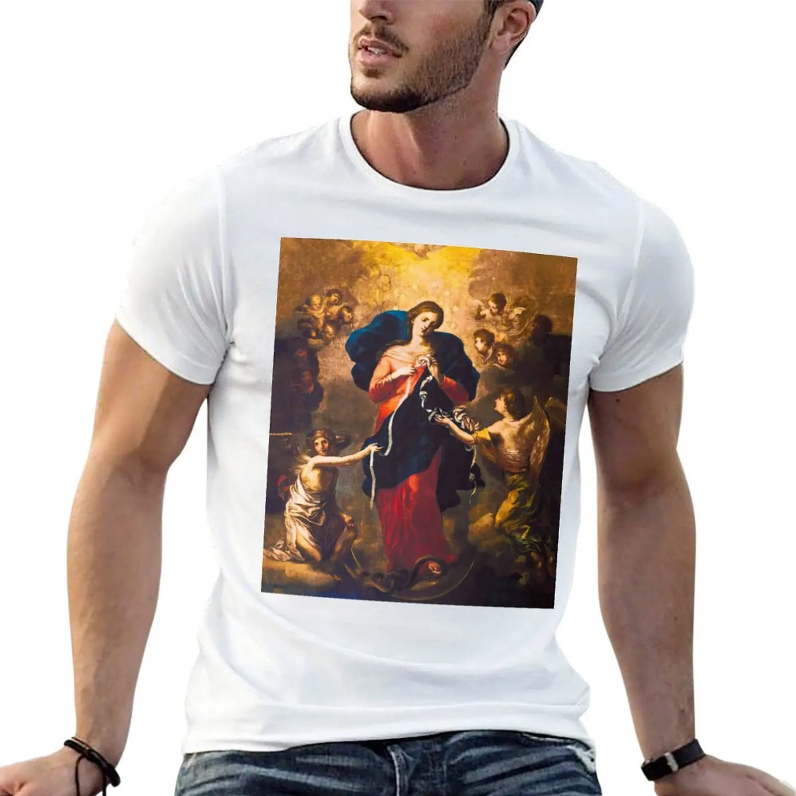 Virgin Mary Untier of Knots T-Shirt t shirt personalised man t shirt designer T-Shirt