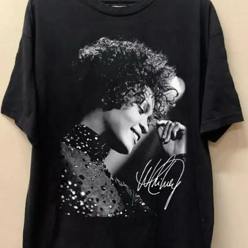 NEW 90s Whitney Houston Black T Shirt For Fan Full Size ALL COLOR S 5XL