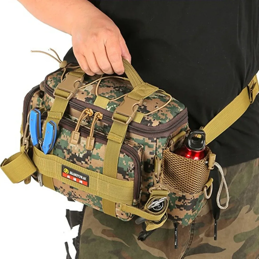 

Fishing Waist Bag Shoulder Messenger Pack Fish Rod Gear Bags Tablet CP Storage Box Travel Package Toolkit Handbag Chest Backpack