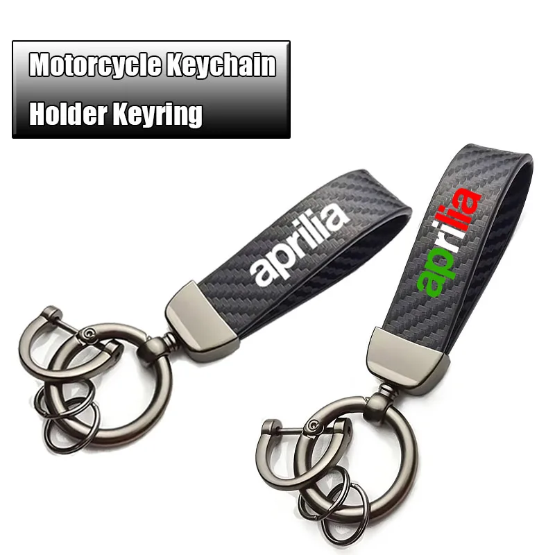 

For Aprilia Rs 125 1000R RSV4 V4R 250 Rx50 650 750 200 500 Motorcycle Keychain Ring Leather Zinc Alloy Key Chain Universal Luxur