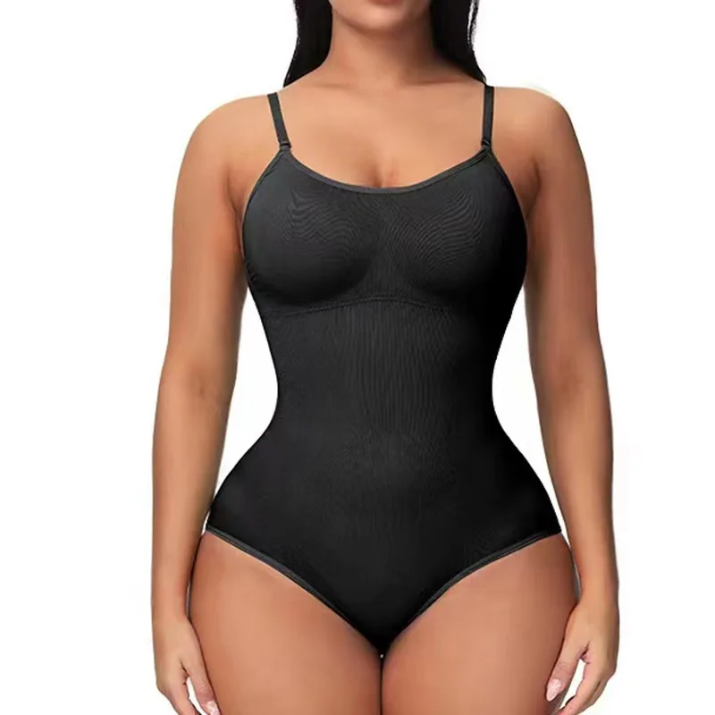 

Roupas Femininas Slimming One Pieces Bodysuit Romper Basic Solid Vintage Open Crotch Black Playsuit CAMI Bodysuits Women 2023