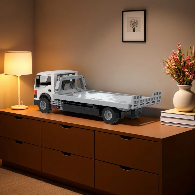 400+ PCS Multifunctional Flatbed Trailer Building Blocks Toy, Popular Home Assembly Display, Adult Hobby Collection (No Box)