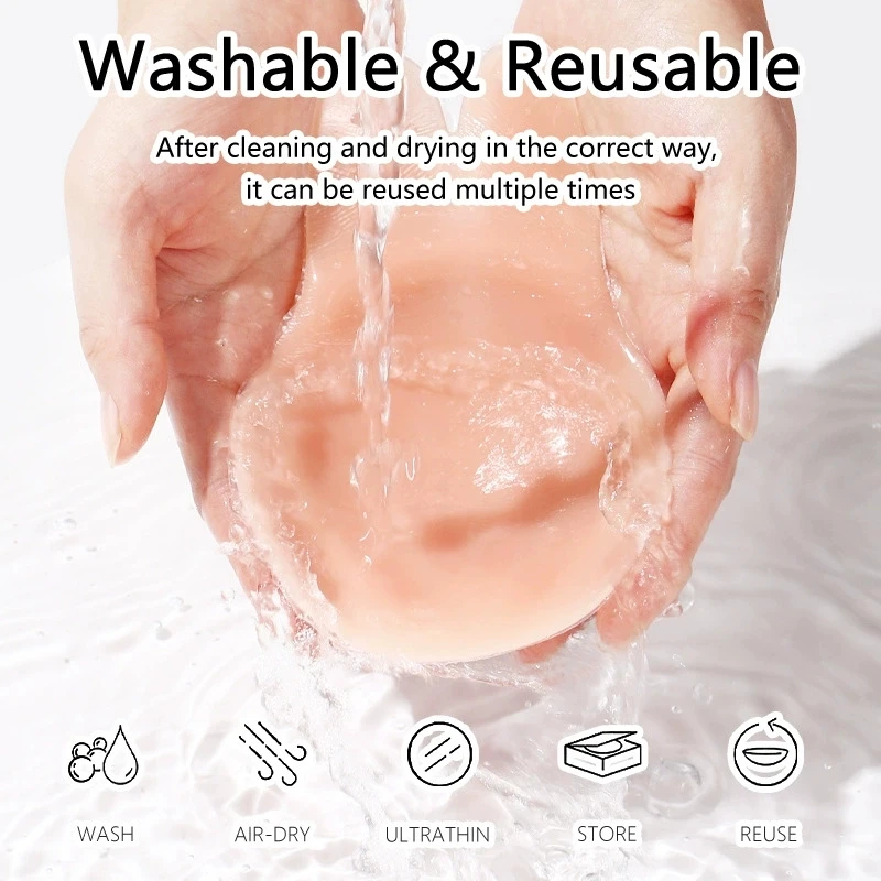 

2-Pack Silicone Nipple Covers Rabbit Ear Full Coverage Bra Lifted Silicone Chest Pads for Gathered Lift No Sagging