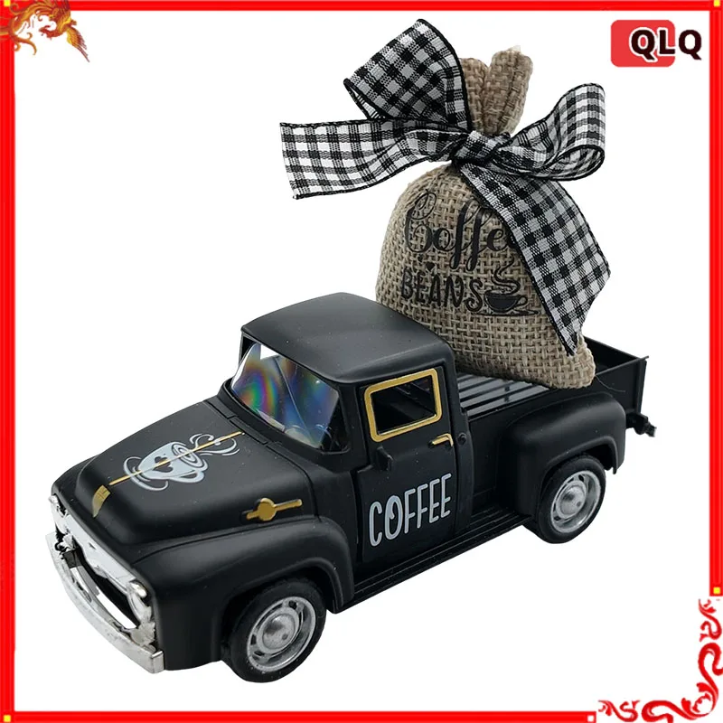 

Die Cast 12.5cm Pickup Truck Alloy Car Printed Logo Coffee Crafts Desktop Decoration Gift Simulation Car Children'S Toys