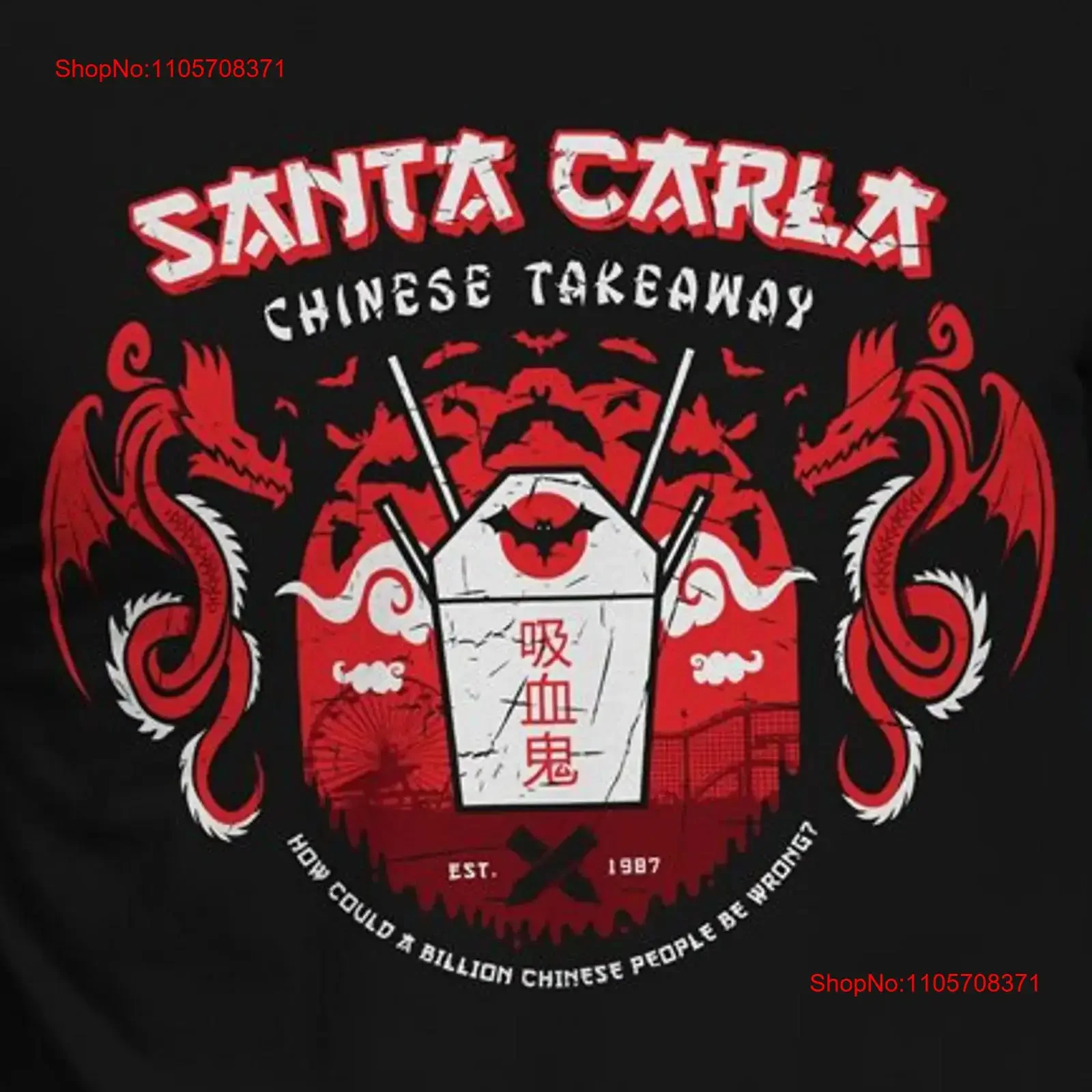 Santa Carla Takeaway T SHIRT Ladies vintage Washed Stylish Top For Everyday Wear graphic Breathable Soft designer clothes