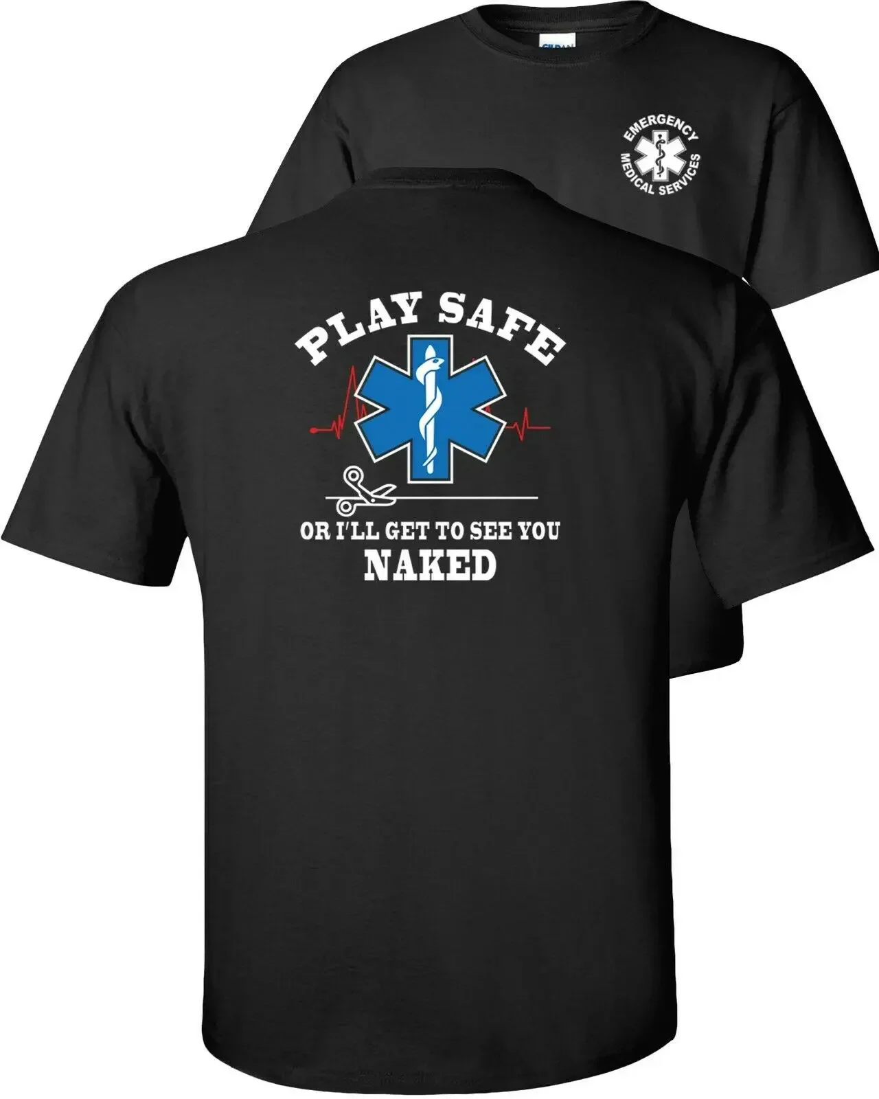 

Funny Inscriptions Star of Life EMS Medic Paramedic T-Shirt 100% Cotton O-Neck Summer Short Sleeve Casual Mens T-shirt