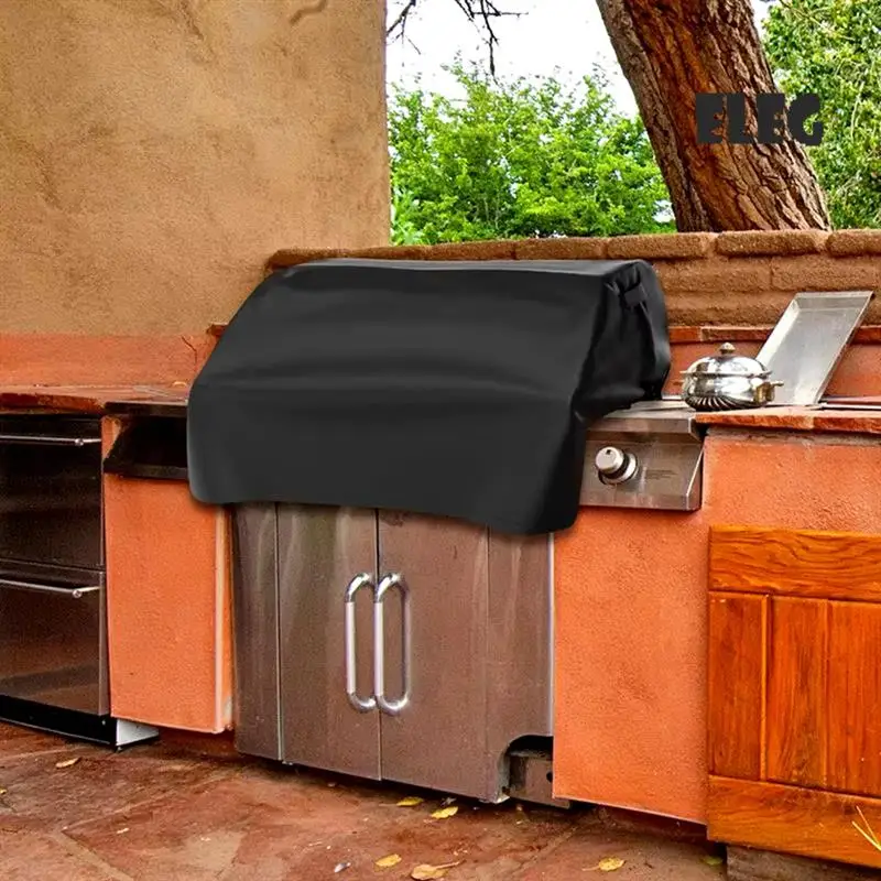 ELEG-cubiertas impermeables a prueba de viento para parrilla de barbacoa integrada superior con revestimiento impermeable protección superior para parrilla de barbacoa al aire libre