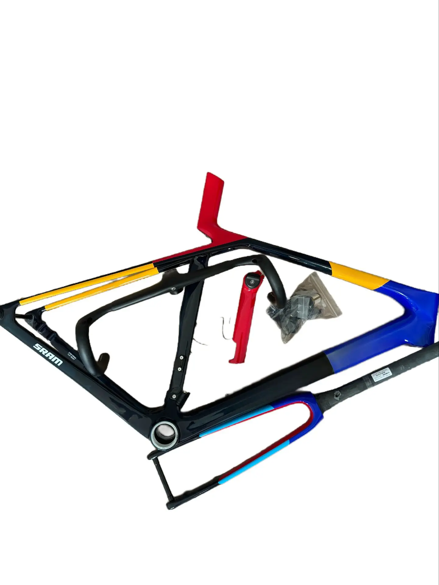 2025 el más nuevo estilo completo cuadro de bicicleta de carbono ud brillante gen 8 cuadro de bicicleta rojo amarillo azul negro cuadro de ciclismo + tija de sillín + manillar