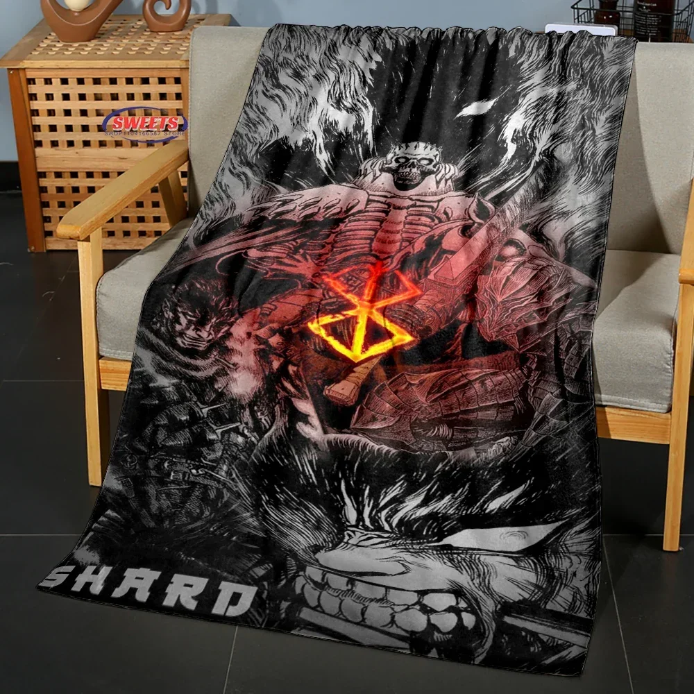 3D Classic B-Berserk Soft Flannel Blanket for Bed Bedroom Sofa Picnic,Warm Throw Blanket for Cover Outdoor Leisure Nap Trip Gift