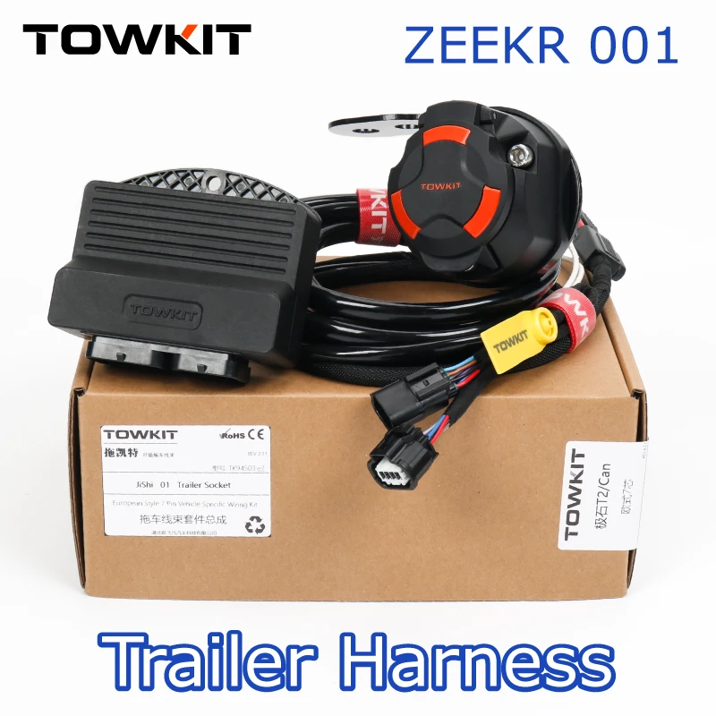 

Комплект жгутов проводов прицепа ZEEKR 001, евро, 13/7-контактный сигнал заднего фонаря для прицепа, австралийский 12/7-контактный контроллер прицепа CANbus