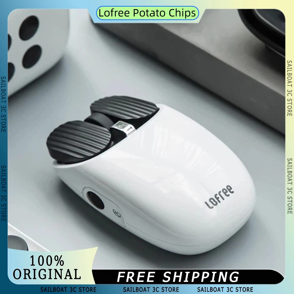 

Беспроводная мышь с картофельными чипсами Lofree, Bluetooth 2,4G, эргономичная мышь для девочек, офисные игры для Windows, MacOS, компьютерная периферия