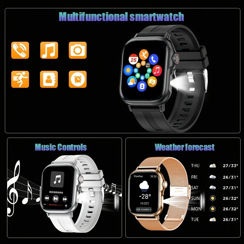 Smart Watch For  Full Touch Screen Bluetooth Call Waterproof Watches Sport Fitness Tracker Smartwatch Lady Reloj Mujer