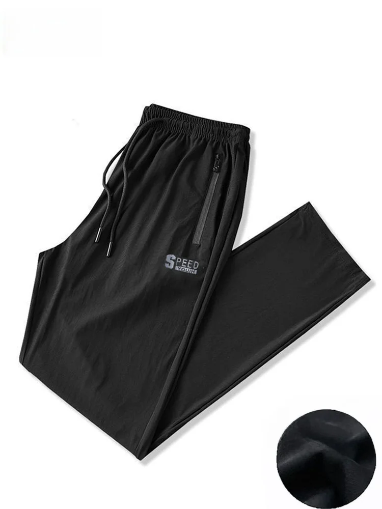 

Ледяной шелк Qui Dry спортивные брюки женские модные свободные летние тонкие беговые утягивающие повседневные прямые спортивные штаны