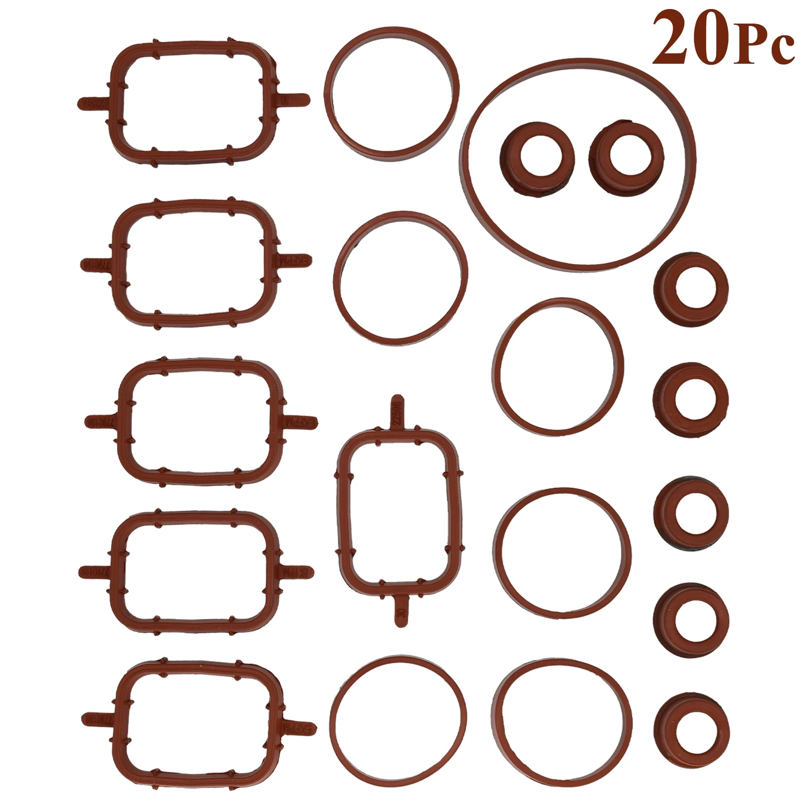 20Pcs Car Parts Accessories Intake Inlet Manifold Gasket Seal Kit For BMW X3 X5 Series M57 M57N E39 E46 E90 E83 E53 E70 E71 3.0d