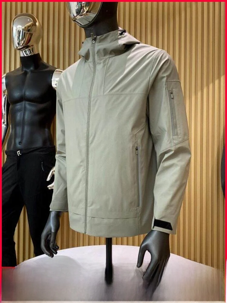 

Lightweight Casual Hooded Jaet for Men Busin Commute Outdoor Polyester Fiber Warmth Autumn Winter Faion Youth Sle