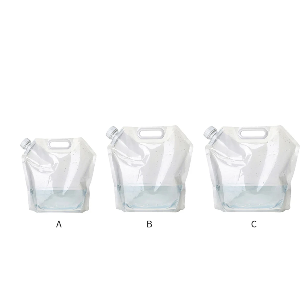 5/10/15L Folding Water Bag Lightweight Storage Jug Good Sealing Waters Bottle with Inlaid Handle Water Container Travel 5L