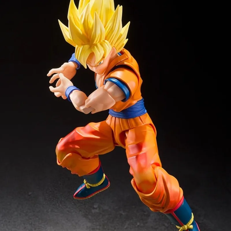 بانداي حقيقية SHF لعبة دراغون بول سوبر سايان سون جوكو أنيمي عمل الشكل تحصيل الحركة المشتركة نموذج لعب هدية الأطفال