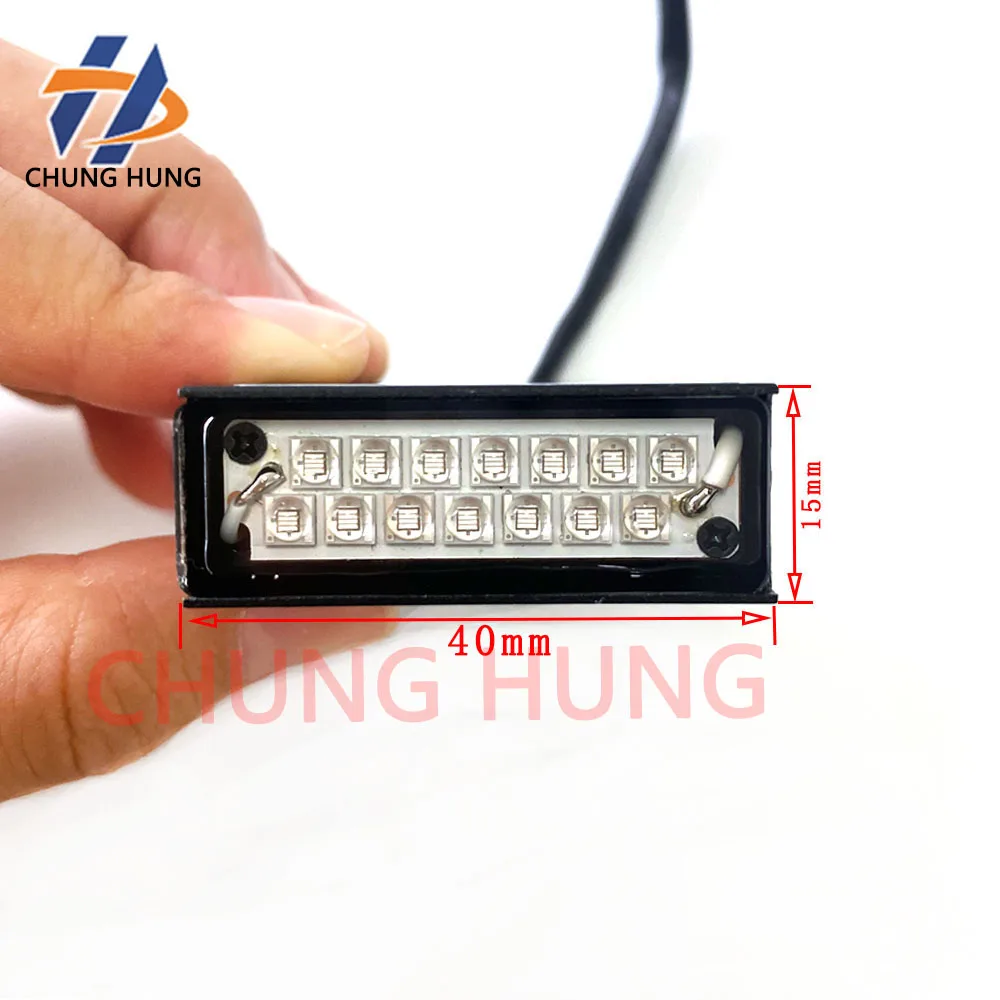 

УФ-лампа для отверждения, размер 40*15 мм, с воздушным охлаждением, высокой интенсивности, для УФ-принтеров, чернил, 395 нм/эпоксидной смолы/клея