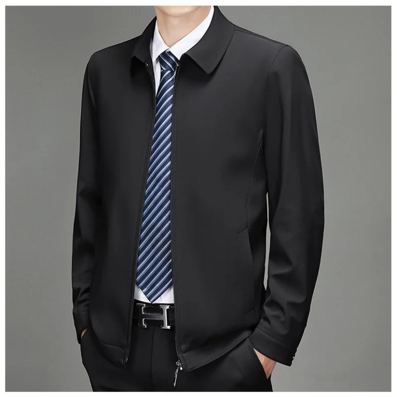 

2023 Spring Autumn Mens Jacket Man Minimalist Business Casual Jackets for Men Lapel Loose Coats Men's Top Korean Fashion FCY4553