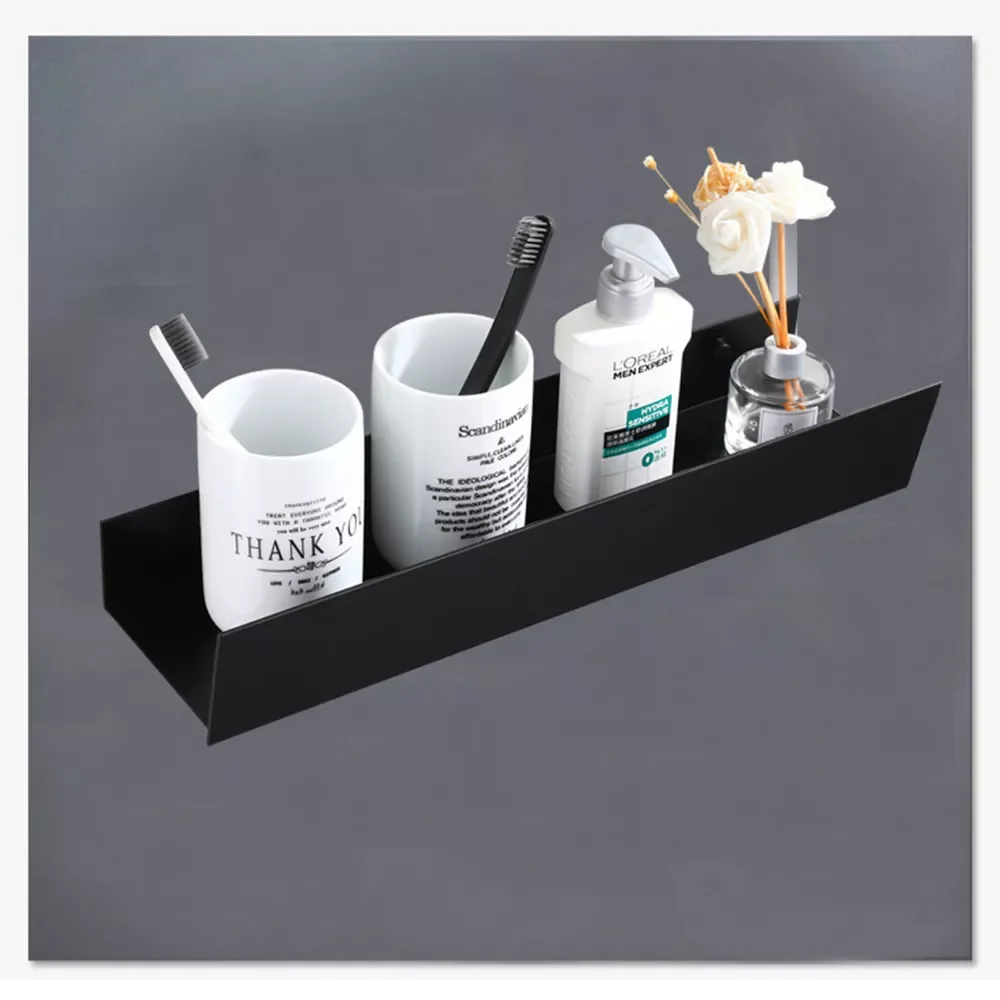 Aluminum Bathroom Shelf Wall Mount Shower Shampoo Soap Cosmetic Shelves Kitchen Storage Rack Holder Bathroom Accessories